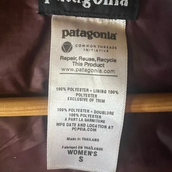 Patagonia Pelage Fleece Wide Collar Outdoor Jacket Faux Fur Size small - Picture 10 of 11